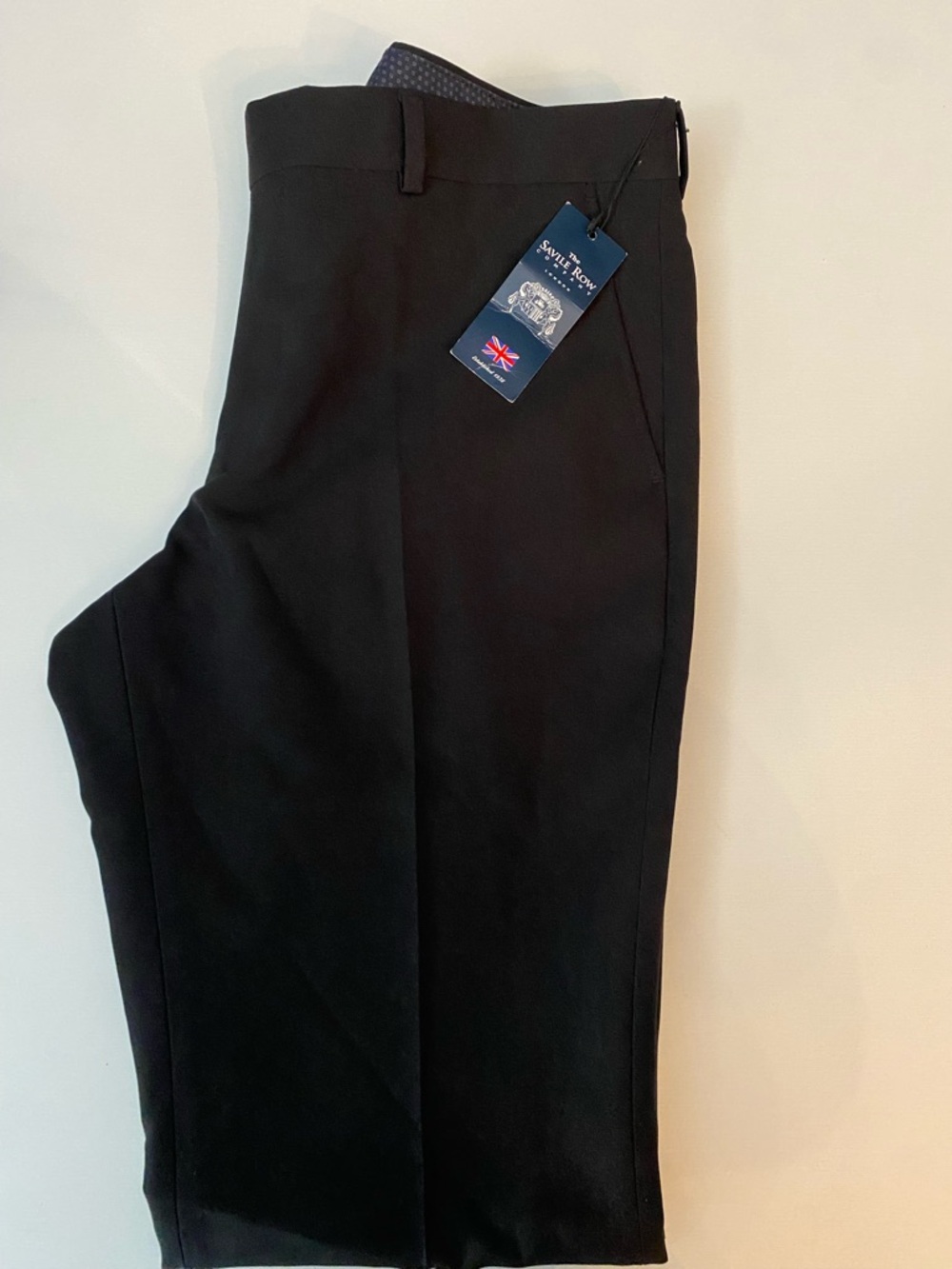 NWT The Savile Row Company "Essex" Dress Pants Black 34x32